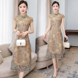 Ethnic Clothing Chinese Dress Qipao Ao Dai Oriental Cheongsam Vietnam Robe Vintage Femme Traditional TA1962