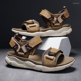 Sandals 2023 Summer Men Casual Fashion Outdoor Hollow Out Beach Fisherman Male Shoe Platform Walking Luxury Sport Slippers