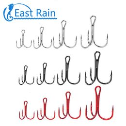 Fishing Hooks East Rain 2# 4# 6# 8# Size High Carbon Steel Treble Hook Multicolour Option 20pcsLot 230802