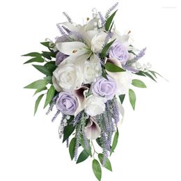 Decorative Flowers Water Drop Bouquet For Wedding Ceremony And Reception 69HF