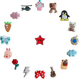 Shoe Parts Accessories Bear Ice Cream Butterfly Themed Decorations Charms For Clog - Perfect Alligator Jibtz Bubble Slipper Sandals Drop De