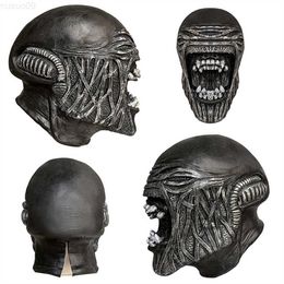 Party Masks Predator Horror Alien Mask Halloween Fancy Dress Party Cosplay Latex Masks Monster Costume Props L230803