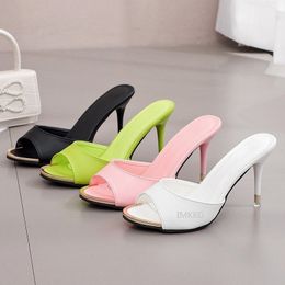 Sandals Sexy Summer Thin High Heels Sandals Lady Pumps Classics Slip On Shoes Women White Pink Wedding Party Shoes 230802