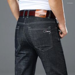 Men's Jeans 2023 Classic Advanced Stretch Black Style Business Fashion Denim Slim Fit Jean Trousers Male Brand Pants Plus Size 46