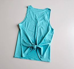 Active Shirts The Summer-style Fixed-style Chest Pad Hanging Neck Scarf Hem Sports Bra Sexy Outer Running Wear Yoga Fitness Underwear