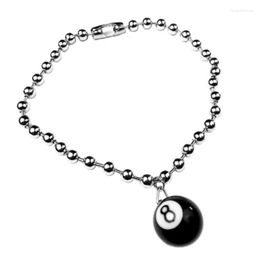 Pendant Necklaces Billiard Choker Necklace Black 8 Ball Lucky Statement Punk Cool Unisex Ornament Party F3MD