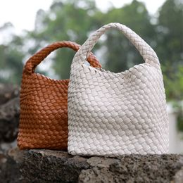 Abottegas Tote Bag Vneta Jodie Mini Teen Intrecciato Designer Design Handmade Woven Bag Women's Bag Versatile Mother and Child Bag Single Shoulder Bag