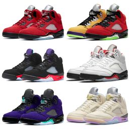 Jumpman 5s Trainers Basketball Shoes 5 Craft Aqua UNC Khaled x We The Bests Crimson Bliss Sail Concord White Raging Bull Trainers Flat Walking Sports Shoes Sneakers