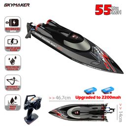 Electric/RC Boats WLtoys WL916 High Speed RC Boat 55km/h Remote Control Boats 2.4GHz Capsize Low Battery Alarm RC Boat Toy Gift for Kids Adults 230802