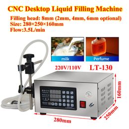 LY 220V/110V Full Automatic CNC Desktop Liquid Filling Machine for Fruit Juice Perfume Skin Care Products Split Charging 30W