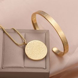 Pendant Necklaces AYATUL KURSI Necklaces Bracelet Custom Stainless Steel Pendants For Women Necklaces Gold Jewelry Islam Muslim Arabic Jewelr Gift 230802