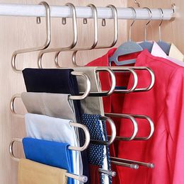 Hangers 3pcs Stainless Steel Clothing Holder Trousers Holders Pants Towel Scarf Underwear Racks Drying Rack Storage Organisation