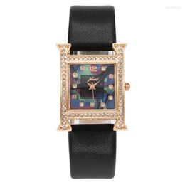 Wristwatches Quartz Watches For Women's Leather Strap Square Dial Fashion Entrepreneurship Leisure Exquisite