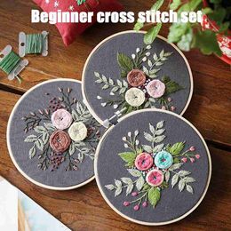 Chinese Style Products DIY Embroidery Kits For Beginners Fabric Cross Stitch Set Handwork Thread Needlework Sewing Tools Bedroom Living Room Decoration R230803