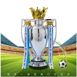 Decorative Objects Figurines 15/32CM Football Trophy Soccer Champion Souvenir Europe Award League Trophy Model European Football Cup Decoration Home Decor 230802