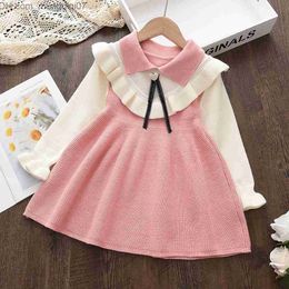 Girl's Dresses Men's Swimwear Melario Girls Dress Girls Kids Princess Party Sweater Knitted Dress Autumn Winter Christmas Clothing Children's Z230803