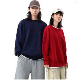 Men's Sweaters Heavyweight 500g High Quality Fleece Cotton Sweatshirt Crewneck Unisex Jumper