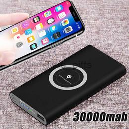 Wireless Chargers 30000mah Power Bank Portable Wireless Charging Powerbank External Battery Pack Phone Charger Poverbank For iPhone Samsung Xiaomi x0803