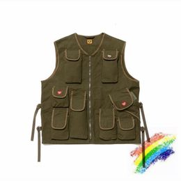 Men's Jackets HUMAN MADE HUNTING VEST Jacket Men Women 1 1 High Quality Sleeveless Multi-pocket Functional Heavy-duty Work Vest 230802