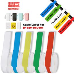 Other Retail Supplies Buy 5 get 30 off NIIMBOT D11 D110 D101 Label Machine Sticker cable label flag pigtail network paper thermal waterproof 230803