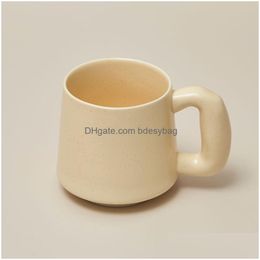 Tumblers Korean Style Ceramic Mug Coffee Cups Home Office Tea Cup Nordic Drinkware Japan 230424 Drop Delivery Garden Kitchen Dining B Dhpb2