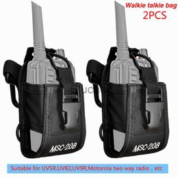 Walkie Talkie 2 PCS MSC20B Nylon Pouch Bag Walkie Talkie Carry Case para Baofeng UV5R UV82 bf888S UV9R Plus TYT Mototrola Ham Rádio Bidirecional x0802