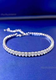 2021 new high carbon drill full drill bracelet NIS simulated diamond 3mm row chain75836629105887