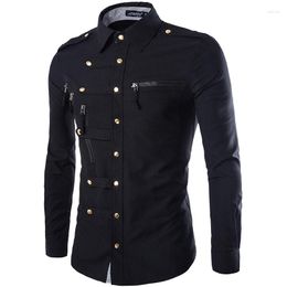 Men's Casual Shirts Jeansian Dress Fashion Desinger Stylish Long Sleeve Slim Fit ArmyGreen