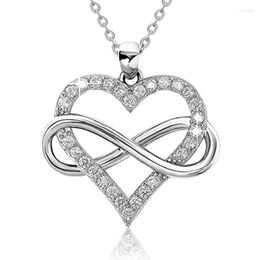 Pendant Necklaces 2023 Fashion Endless Love Design Necklace Elegant Luxury Heart 8 Female Jewellery Party Premium Gift