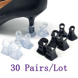 Shoe Parts Accessories 30 Pairs Horseshoe Heel Protectors Classical Stoppers Antislip Silicone Stiletto Covers For Bridal Wedding Party Favour 230802