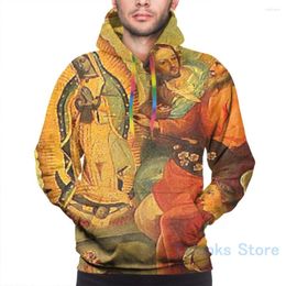 Men's Hoodies Mens Sweatshirt For Women Funny Our Lady Of Guadalupe 03 Painted By The Hand God Print Casual Hoodie Streatwear