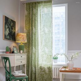 Curtain Easy Maintenance Curtains Fade Resistant Leaf Pattern Stylish To Maintain For Home Bedroom Dining