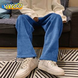 Men's Pants Y2K Man Casual Straight Pants Woman Joggers Clothes Corduroy Streetwear Oversize Trousers Man Korean Streetwear Pants For Men 230802