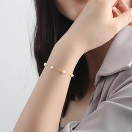 Charm Bracelets Copper Girl Pearl Wrap Bracelet For Women Wrist Chain Bangles Ladybro Jewelry Gift