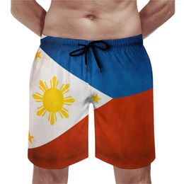 Men's Shorts Beach Philippines Flag National Of Filipino Causal Breathable Quick Dry High-Quality