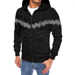 Men's Hoodies Full Zip Hoodie Solid Colour Jacket Coat Polka Dot Zipper Sweatshirt Tactical Top Black Sweater Long Sleeve Blue Grey Blac