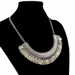 Pendant Necklaces Boho Tassel Collar Statement Necklace Vintage Gypsy Metal Coin Ethnic Maxi Pendants Party Jewelry
