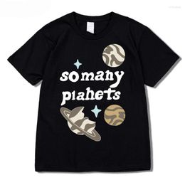 Men's T Shirts Broken Planet design for man T-shirt Streetwear Harajuku Plus Size Summer Short Sleeve Loose Cotton Tops 115