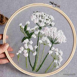 Chinese Style Products Mesh DIY Embroidery Flower Painting Bordado Cross Stitch Embroidery Diy Beginner Embroidery Punch Needle R230803