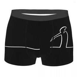 Underpants Men Funny La Linea Underwear Cartoon Sexy Boxer Shorts Panties Male Breathable