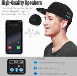 Portable Speakers NEW Hat with Bluetooth Speaker Adjustable Bluetooth Hat Wireless Smart Speakerphone Cap for Outdoor Sport Baseball Cap with Mic