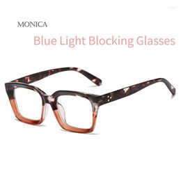 Sunglasses 2023 Computer Glasses Anti Blue Light Eyewear Transparent Square Flat Lens Comfortable And Relieve Eye Fatigue Girls