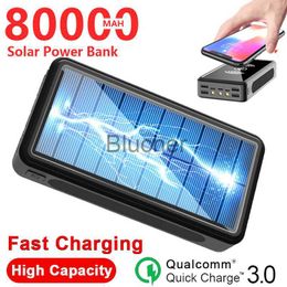 Walkie Talkie 80000mAh Wireless Solar Power Bank Fast Charger Portable Powerbank Outdoor Travel Emergency Charger for Samsung IPhone x0802
