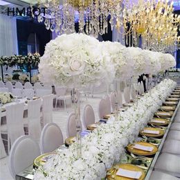 Decorative Flowers & Wreaths Gypsophila Rose Artificial Flower Arrangement Table Centerpieces Ball Wedding Arch Backdrop Decor Row312j