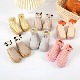 First Walkers Unisex Toddler Floor Socks Baby Girls Boys Cartoon Non-slip Shoes Animal Pattern Walker For Born