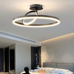 Ceiling Lights Nordic Bedroom 2 Circles Led Lighting Modern Home Deco Acrylic Indoor Mounted Lamp Fixtures For Kitchen