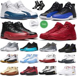 2024 French Blue men Basketball shoes Stealth Flu Game Royal Dark Concord Black Taxi Playoff Royalty Grind Release leather shoes sports sneakers size 40-47