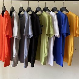 Men's T Shirts Trend C'P T-shirts For Men 2023 Pure Cotton Short Sleeve Tshirts Young Casual Solid Colour Streetwears Brand Unisex Tops &