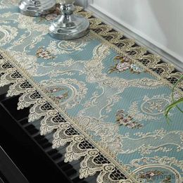 Dust Cover 1 Piece 40x220cm Laced Piano Cover Decoration Piano Cloth Dust Proof Textile Cover Table Runner Floral Design 15.7"x86.6" R230803