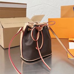 Leather Crossbody Bag Women Designer Nano Noe Mini Handbag Shoulder Bag M46291 M81266 Drawstring Bag